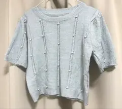 GRL グレイル パールニットトップス[at2265]