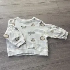 【即購入OK!!】cottoli コトリ アニマル総柄 長袖 トレーナー 90