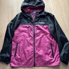 OUTDOOR フード付きジャケット Lサイズ ピンク/ブラック