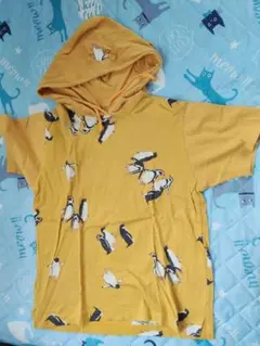 ketty　パオデロのペンギン柄 フード付き半袖Tシャツ イエローのサムネイル