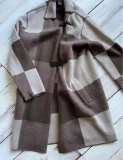 JONES NEW YORK ニット コート ブロック チェック vintage