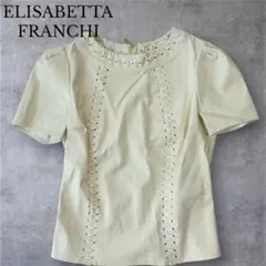 R145 M エリザベッタフランキ レザー ストレッチ Tシャツ レディースのサムネイル
