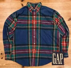 シャツ 古着 90s GAP ギャップ 美品 チェック L ネルシャツ 長袖