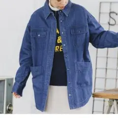 BIGデニムシャツジャケット　ベイフロー