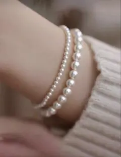 ホワイトパール ブレスレット 2本