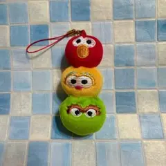 USJ限定　セサミストリート　ぬいぐるみ　だんごストラップ