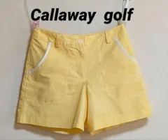 Callaway ゴルフ ショートパンツ イエロー チェック柄 　サイスSのサムネイル