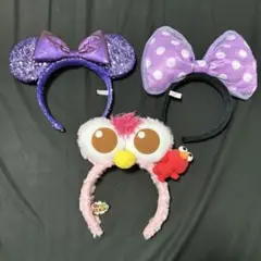 早い者勝ち ディズニー ユニバ カチューシャ セットスパンコール ミニーマウス