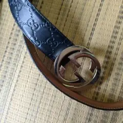 GUCCI ブラックレザー ベルト 90/36