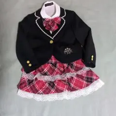 早いもの勝ち!!ヒロチナカノ キッズ フォーマル セット 黒と赤チェック