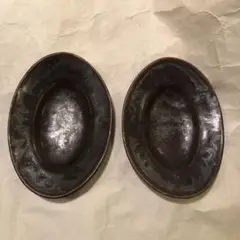 林拓児 黒釉 楕円皿 大＋小鉢 ２点セット 楕円皿 大 黒釉 林拓児 - deps. shop ＆ gallery
