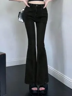 SHEIN DAZY ポケット付きフレアジーンズ　フレアデニム