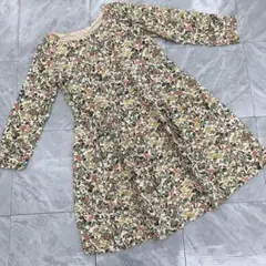 サニークラウズ 花柄 ワンピース コットン混 長袖 Mサイズ オシャレ 可愛い