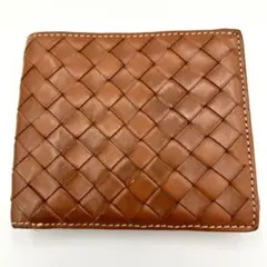 【美品】ボッテガべネタ　折財布　ブラウン BOTTEGA VENETA（ボッテガ・ヴェネタ） 折財布 メンズ 743004 VBWD2