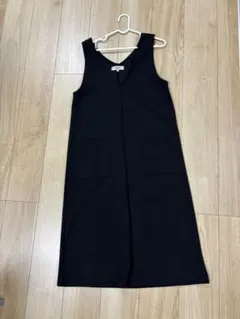 新品未使用品★ノースリーブ黒ロングワンピース