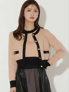 【And Couture/アンドクチュール】バイカラーアンサンブルニットのサムネイル