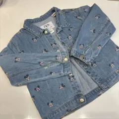 ZARA ミッキーマウス柄 デニムジャケット 110cm