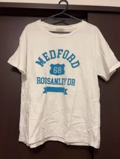 Samansa Mos2 ロゴプリント 半袖Tシャツ ホワイト