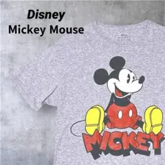 美品✨️Disney MICKEY MOUSE Tシャツ グレー US古着のサムネイル