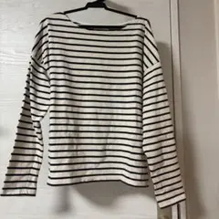 earth music&ecology ボーダーボーダーボートネックプルオーバー