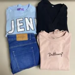 S.JENNI他　女の子　春物　プリントトップス ボトムス　4点セット130