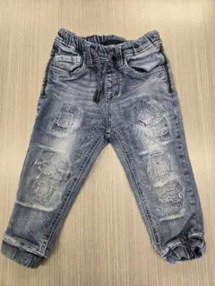 BACK NUMBER ダメージデニムパンツ 100cmのサムネイル