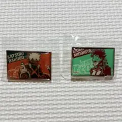 ジャンプショップ　20周年　カプセル入りピンズ　ヒロアカ　緑谷出久 爆豪勝己