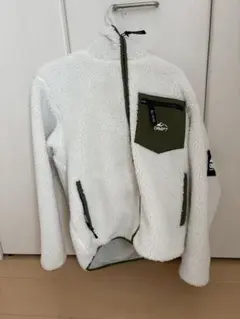 canp7 白　緑　上着　ジャンバー　もこもこ　ボアジャケット