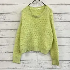 ジーユー ニット グリーン Mサイズ ガーリー ゆったり 春 レディース✨長袖