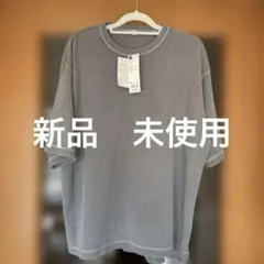 【新品未使用】GU ウォッシュドワッフルボクシーT