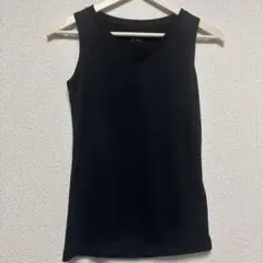 ブラック Vネック タンクトップ　メンズ　Sサイズ　シンプル　かっこいい