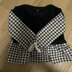 美品　フリースチェック柄Ｔシャツ 95cm 子供服