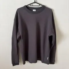 TIGORA チャコールグレー　ワッフル　カットソーのサムネイル