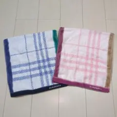 【新品未使用】BURBERRY チェック柄 フェイスタオル タオルセット 2枚組