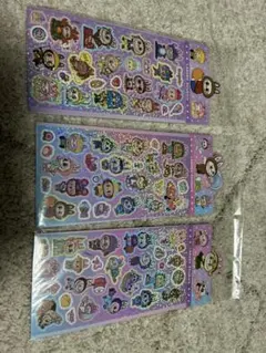 ラブブー グリッターシール 3枚セット