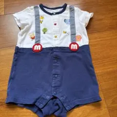 ミキハウス　カラフル刺繍ロンパース 95cm未満
