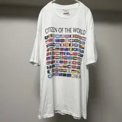 90s USA製 ヴィンテージ 万国旗プリントTシャツ 在原みゆ紀着用FRAGS