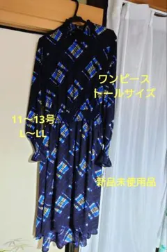 ワンピース　長袖　新品タグ付　11号〜13号くらい トールサイズ　ロング丈