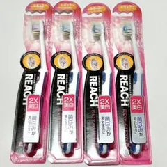 【新品・未開封】REACH ホワイトニングEX レギュラー 美白歯ブラシ 4本のサムネイル