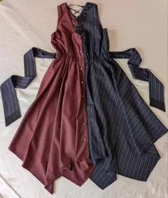 axes femme バイカラー ワンピース　サイズM