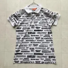 BEAMS GOLF ORANGE LABEL マルチロゴ ポロシャツ　総柄