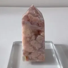 天然石☆ ピンアメ フラワーアゲート タワー ピンクアメジスト