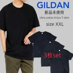 新品未使用 ギルダン ウルトラコットン 半袖Tシャツ 黒 3枚セット 2XL