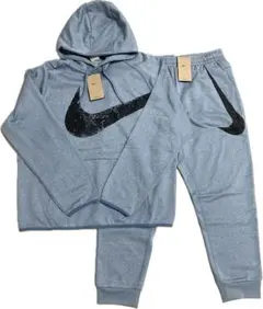 【新品】NIKE ビックロゴ スウェット セットアップ ★ブルー/XLサイズ