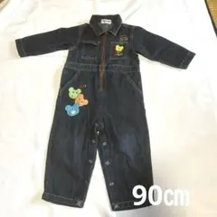 【美品】ミキハウス　デニム　つなぎ　90㎝