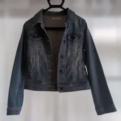 美品 レディースM ライトブルー ショート丈デニムジャケット