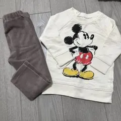 保育園着 ミッキー トレーナー パンツ 2着 セット