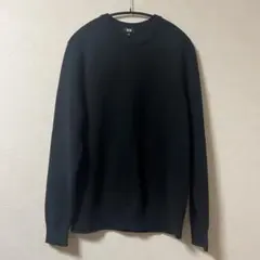 【UNIQLO】M ウォッシャブルミラノリブクルーネックセーター