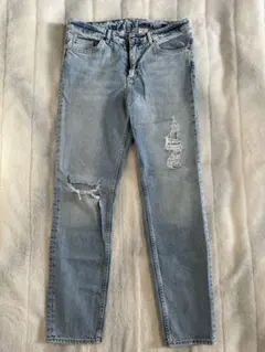 H&M ダメージジーンズ デニム ストレート 28サイズ