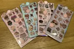 【スーパータイムセール】日焼けキティ　肉球シール　スクイーズ　4枚セット